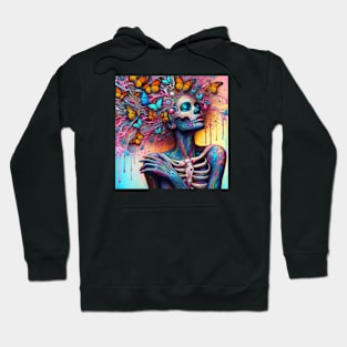 Psychedelic Skeleton Butterflies Hoodie